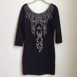 Free People Reversible Black Body Con Dress Size M